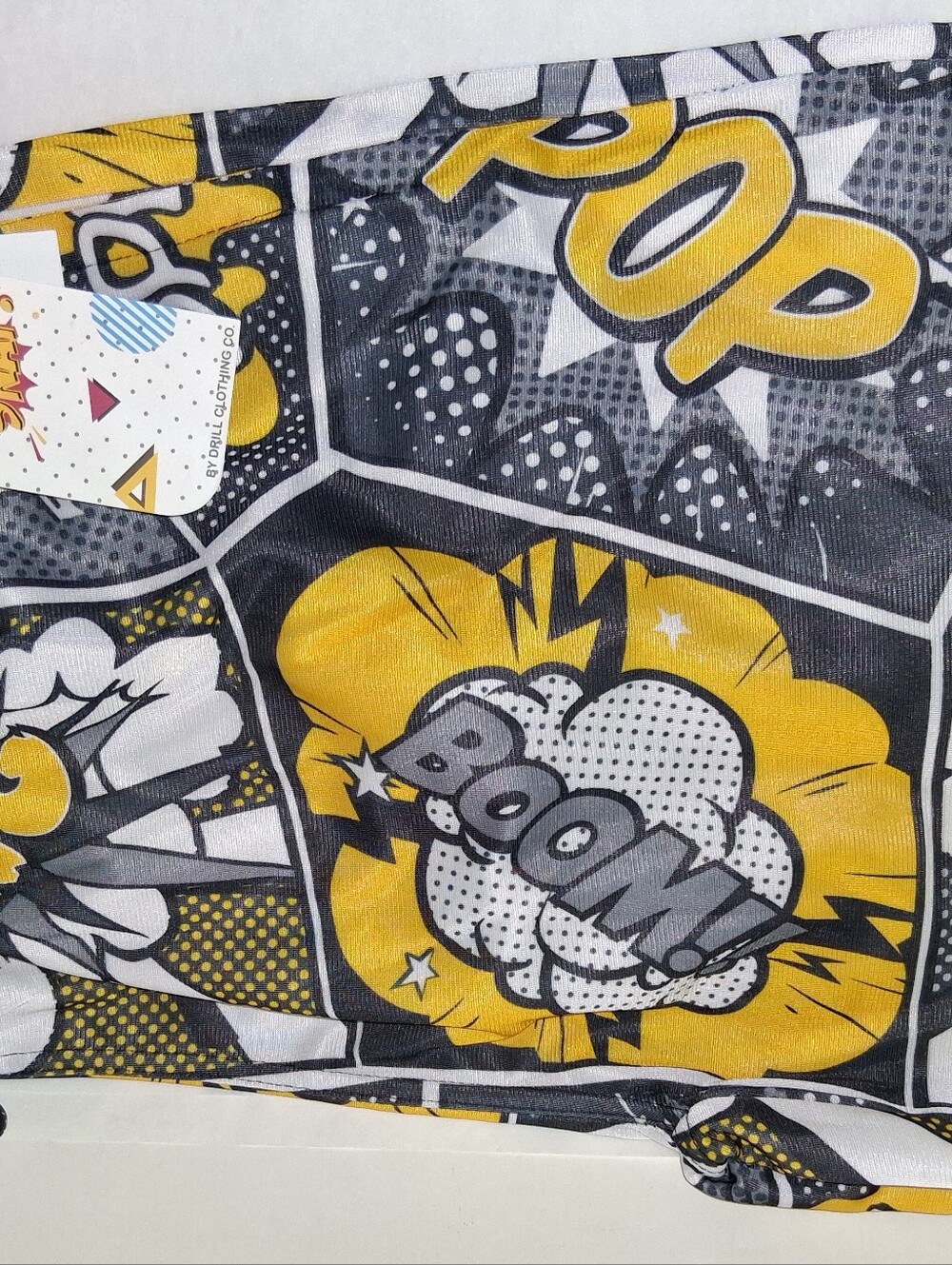Cartoon Pop Boom Yellow & Black Design Sweatpants Size X Large By Oh Snap New